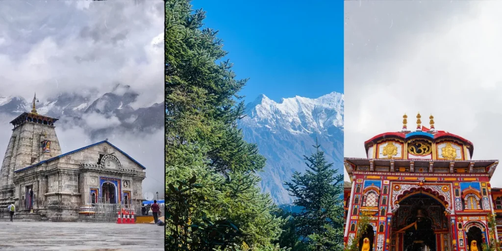 Snow-capped Kedarnath temple backdrop — plan your Uttarakhand trip by season.